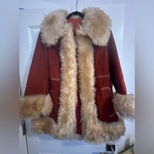 1970s Vintage Penny Lane Boho Suede Coat